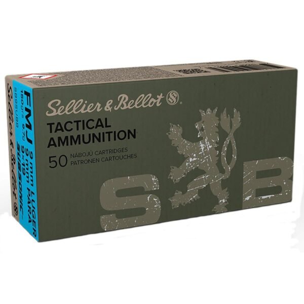 Sellier & Bellot Subsonic Handgun Ammunition 9mm Luger 150gr FMJ 1000 fps 20/ct
