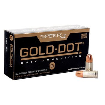 CCI GOLD DOT 9MM 124GR GDHP 50RD BX 1000RD CASE by Speer