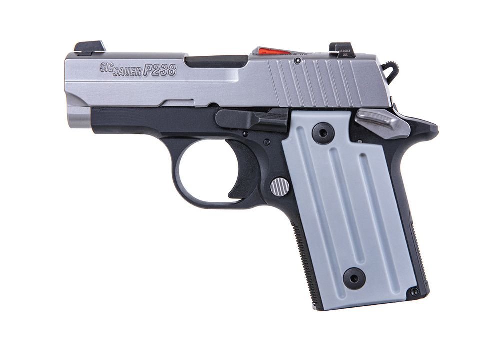 SIG SAUER P238 380ACP PSTL 2 TONE BLK/STS 1-6RD MAG CA COMPLIANT