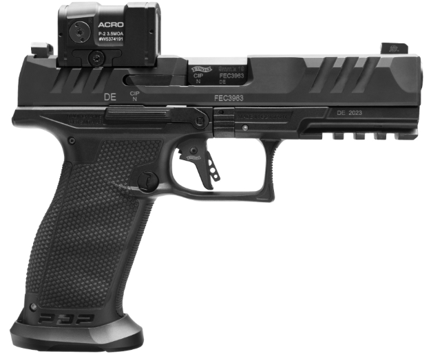 WALTHER PDP FS PROFESSIONAL ACRO 9MM 4.5" BLK 3-18RDS FLARED MAGWELL by Walther Arms