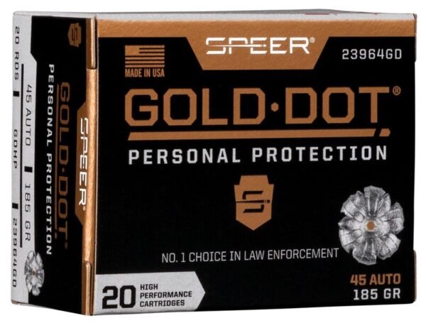 SPEER GOLD DOT 45ACP 185GR GDHP by CCI Ammunition