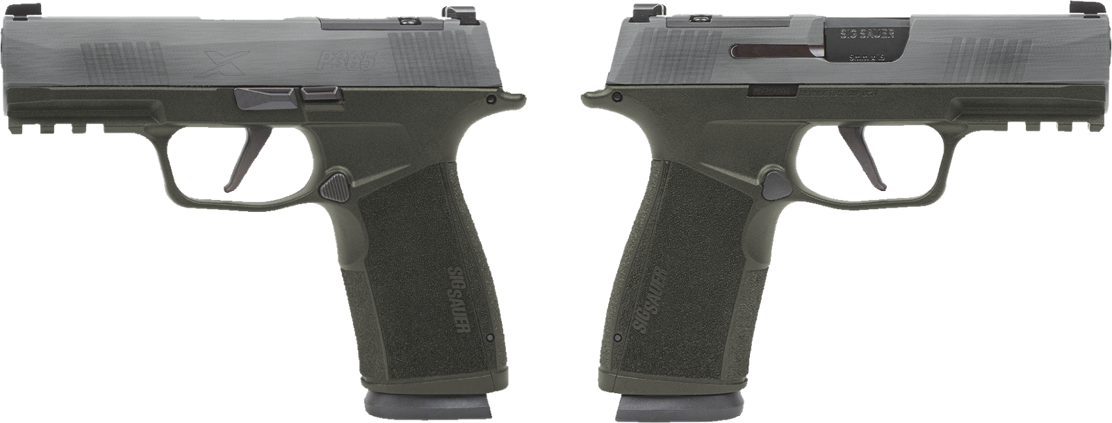 SIG SAUER P365 X-MACRO 9MM PSTL 3.7" CRUSHED SILVER BATTLEWORN 2-17RD MAGAZINES