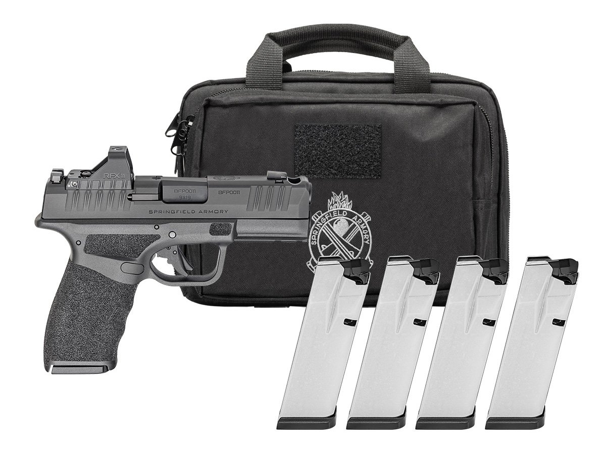 SPRINGFIELD ARMORY HELLCAT PRO COMP L.C. 9MM PISTOL U DOT GEAR PAC VIRIDIAN RFX11,BAG,4 10RD MAGS