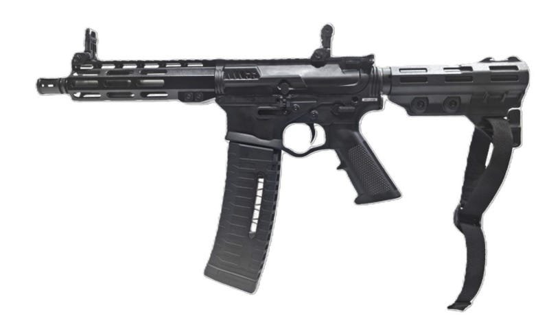 ATI ALPHA MAX 5.56 PISTOL 7.5" BARREL, 7" MLOK W/ FLIP UPS, NEW BRACE, 1-60RD MAG by American Tactical / ATI