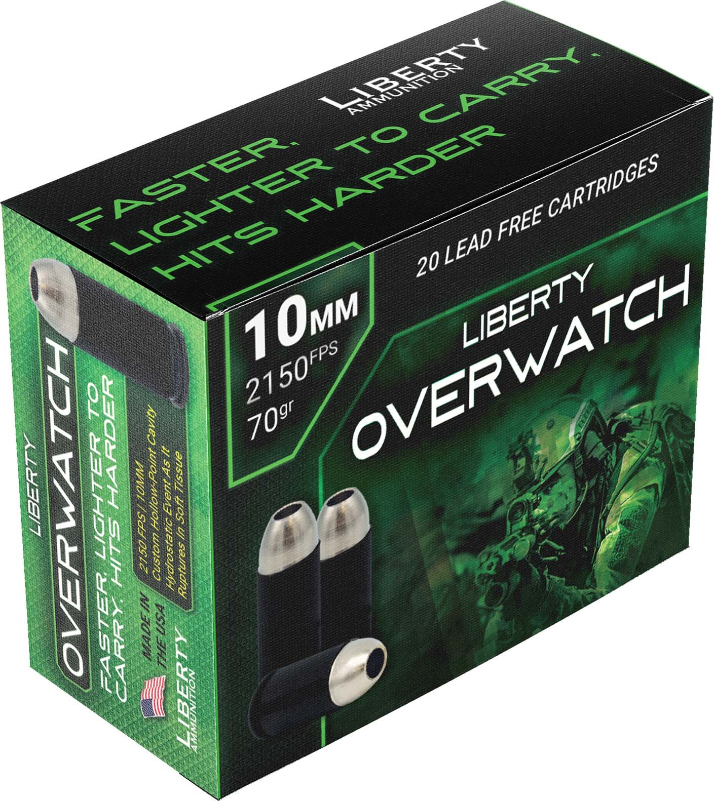 LIB 10MM 70GR OVERWTCH HP 20RD by Liberty
