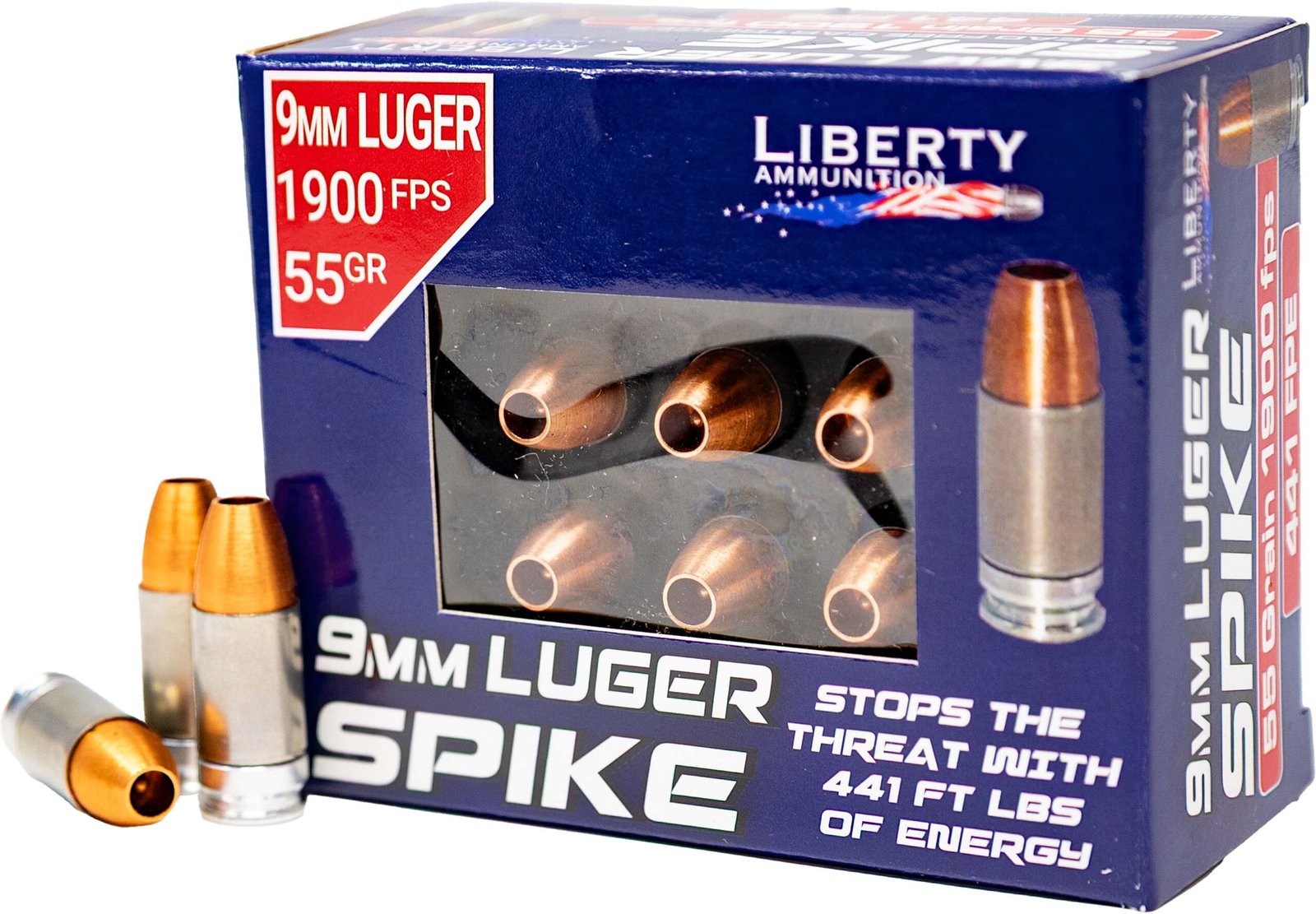 LIB 9MM 55GR SPIKE 20RD by Liberty