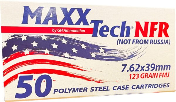 MAX 7.62X39 123GR NFR FMJ 50RD by MAXXTech