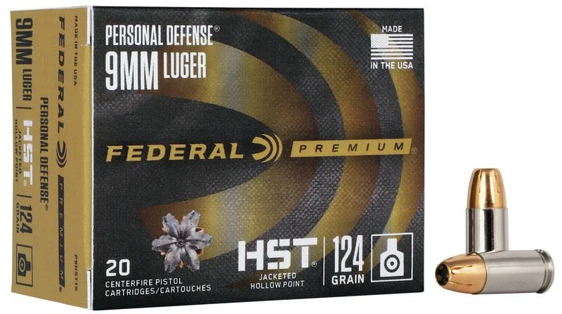 FDR 9MM 124GR HST JHP 20RD by Federal Ammunition