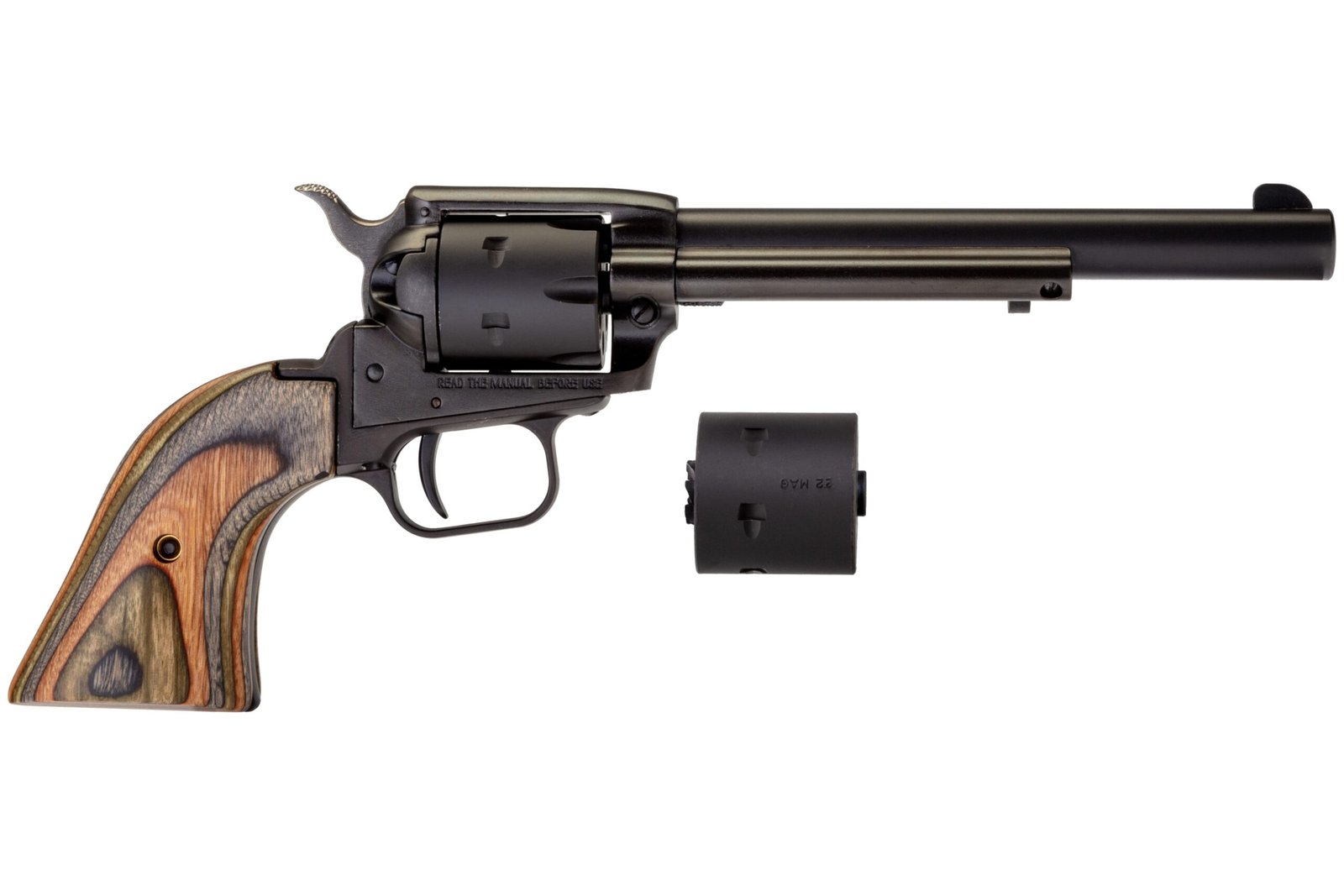 HERITAGE MANUFACTURING 22LR/22M BLK/CAMO LAM 6.5" FS by Heritage Arms