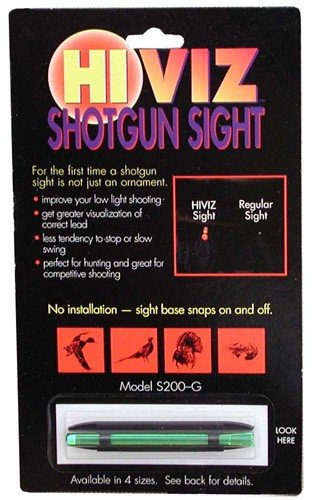 HIVIZ SHOTGUN FRONT SIGHT - MAGNETIC RIB .171-.265" GREEN by Hi-Viz